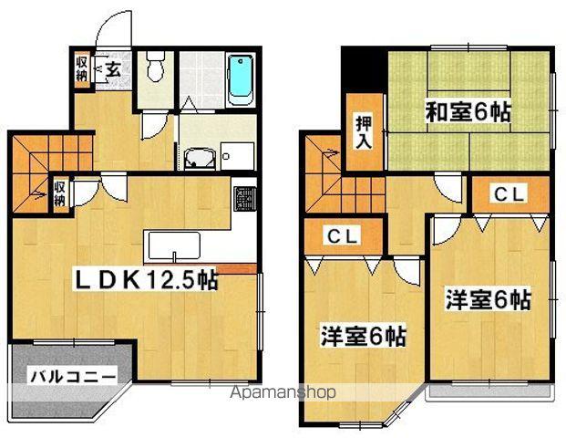 ラ・ヴァンス(3LDK/2階)の間取り写真