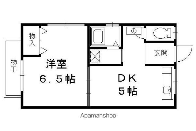 ハイツ和泉(1DK/2階)の間取り写真