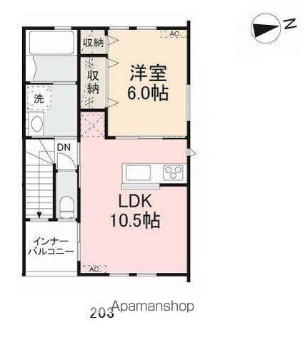 LONDENION(1LDK/2階)の間取り写真
