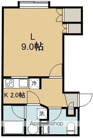 Uコートアネックス(1K/2階)の間取り写真