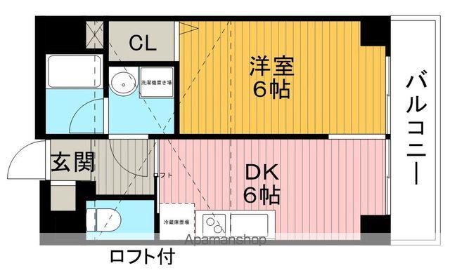 F-CUBE 1ST TOYONAKA(1DK/5階)の間取り写真