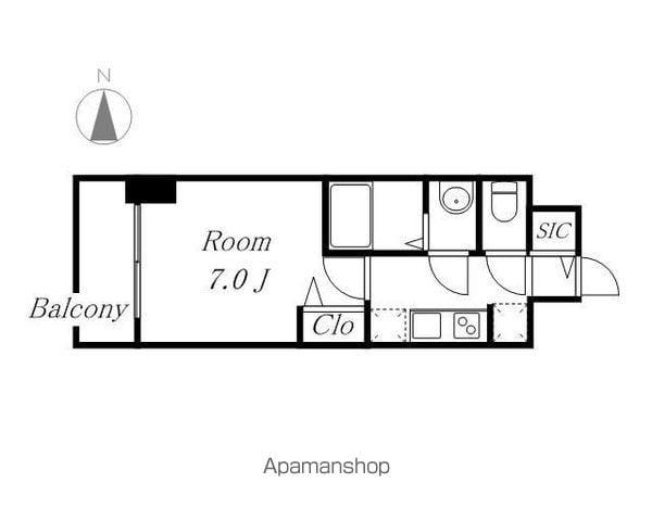 メイクス城西レジデンス(1K/11階)の間取り写真