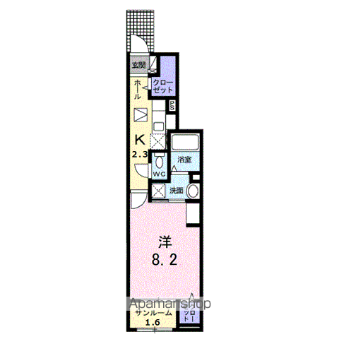 メゾン ド リブレ(1K/1階)の間取り写真