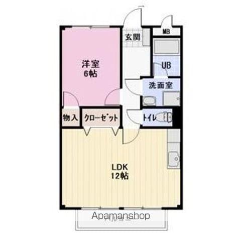 SURPLUS TWO塩原A(1LDK/1階)の間取り写真
