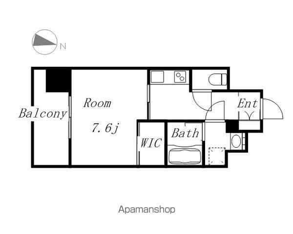 エスペランサ葵(1K/8階)の間取り写真