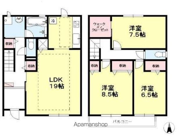 コモレビ大蔵　Ｈ(3LDK)の間取り写真
