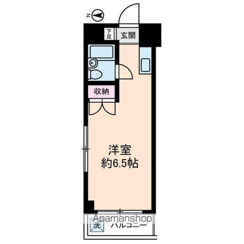 エレガンス綾瀬5(ワンルーム/6階)の間取り写真