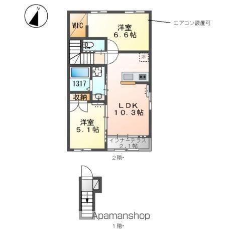 スターパレットⅢ(2LDK/2階)の間取り写真