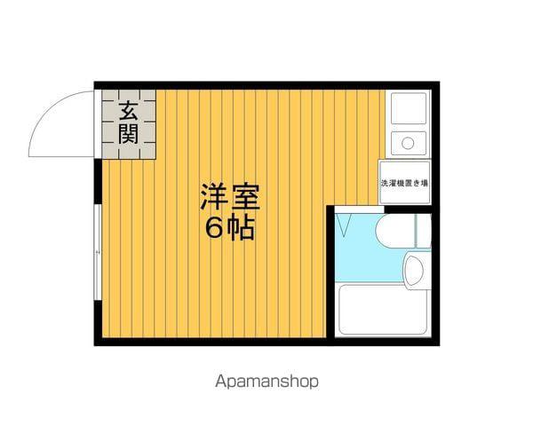 森本ハイツ(ワンルーム/1階)の間取り写真