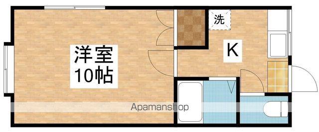 ブリリアントⅠ(1K/2階)の間取り写真