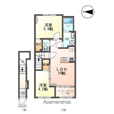 CONSOLAR(2LDK/2階)の間取り写真
