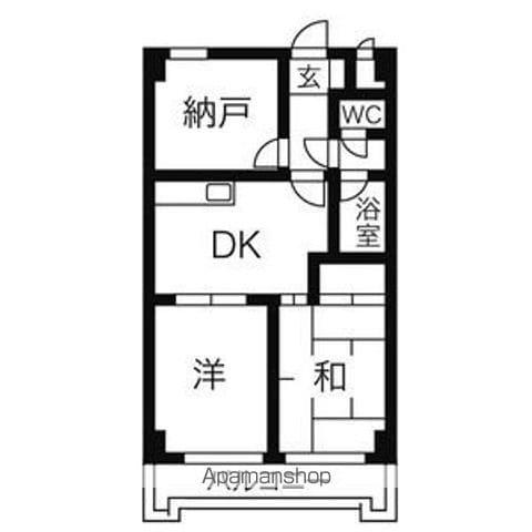 サンライン岐阜コーポ(3DK/5階)の間取り写真