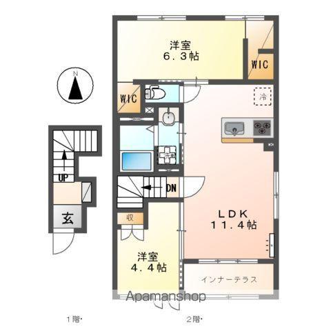 アネシス(2LDK/2階)の間取り写真