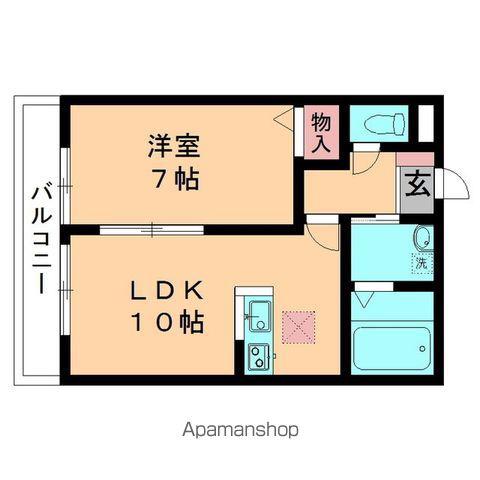 ボヌール・K(1LDK/1階)の間取り写真
