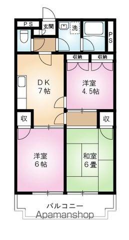 ラフォーレ・ディテ(3DK/4階)の間取り写真