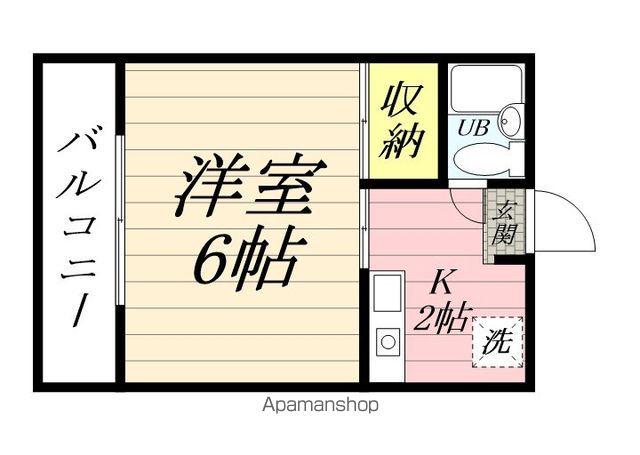ドリームハイム(1K/2階)の間取り写真