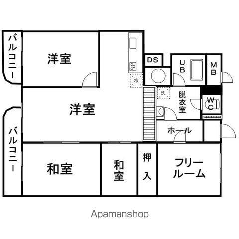 スカイコート大手町(3SLDK/2階)の間取り写真