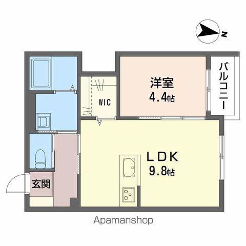 ELLINA貴船Ⅲ(1LDK/2階)の間取り写真