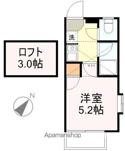 アップルハウス八乙女2(1K/1階)の間取り写真