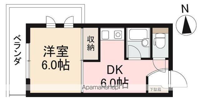 グランドール・幸(1DK/1階)の間取り写真