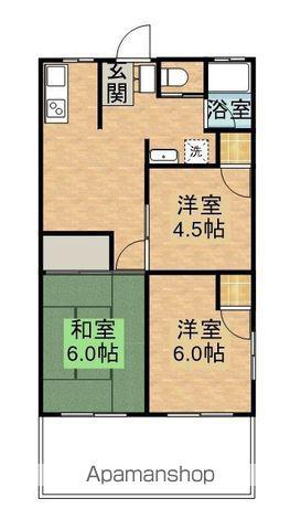 黒川マンション(3DK/1階)の間取り写真