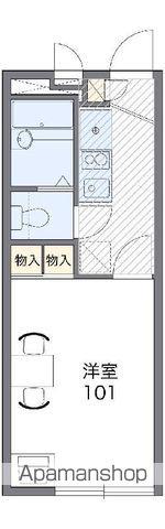 レオパレスサンポート(1K/1階)の間取り写真