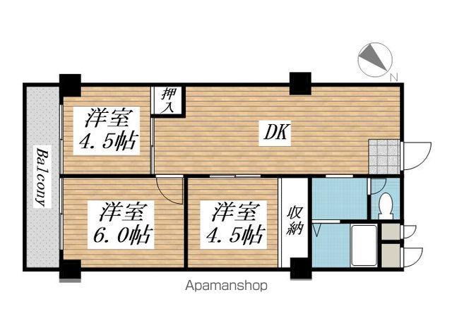 田町ビル(3LDK/8階)の間取り写真