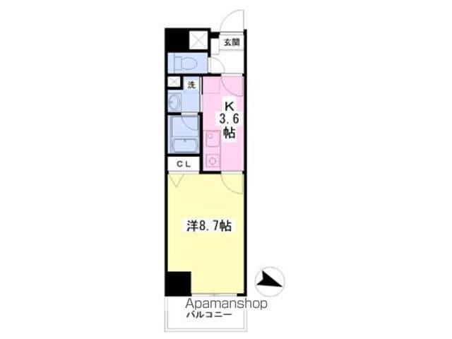 SANKYO国分町ビル(1K/8階)の間取り写真