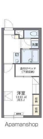 レオパレス ルナセレーネ(1K/1階)の間取り写真