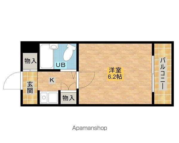 ユニデンス貝塚(1K/4階)の間取り写真