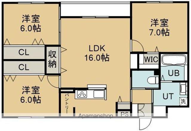 クレールマンション湯川(3LDK/2階)の間取り写真