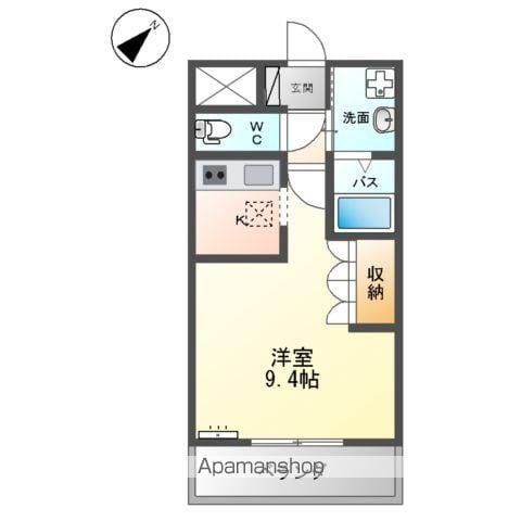 リヴェール(1K/1階)の間取り写真