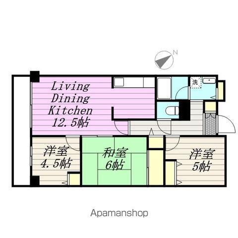 プラザ園生(3LDK/2階)の間取り写真