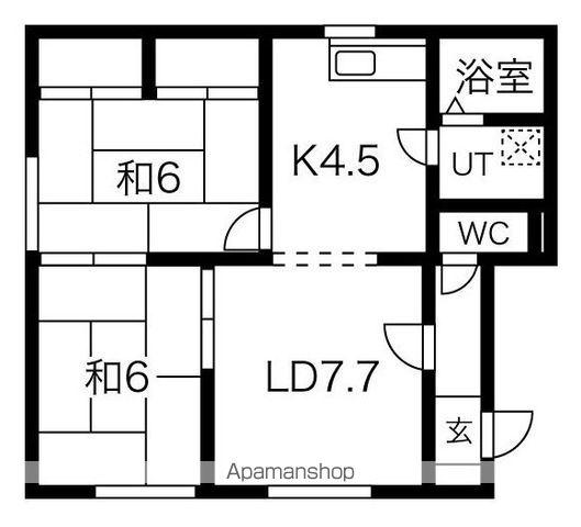 ハイム北(3DK/2階)の間取り写真