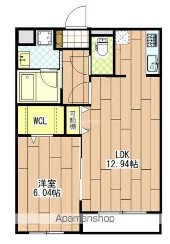 クローバーII(1LDK/1階)の間取り写真