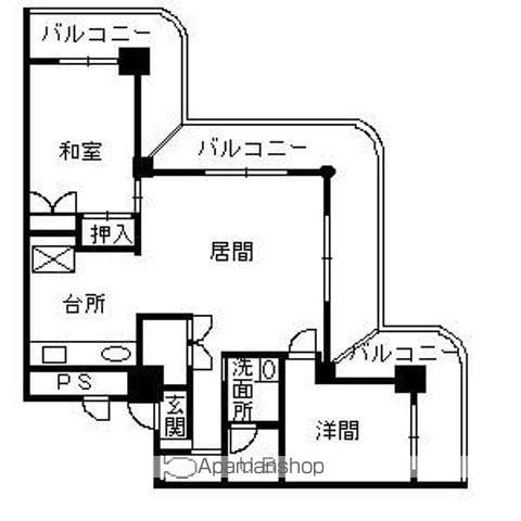 ストークマンション鹿児島(2LDK/4階)の間取り写真