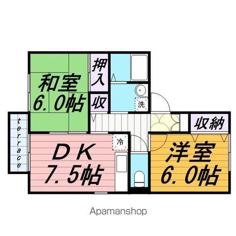 北総GRACE(2DK/1階)の間取り写真