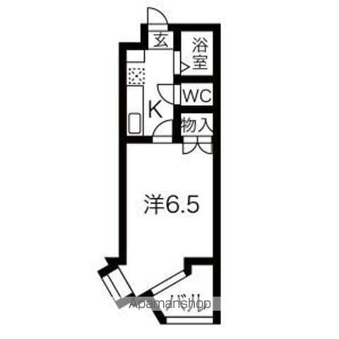 リブレ国吉田(1K/2階)の間取り写真