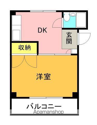 コーポ田宮(1K/1階)の間取り写真