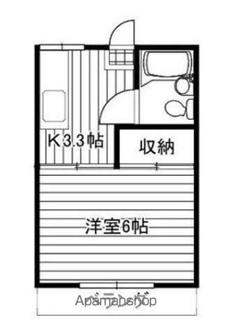 コーポ渡辺(1K/2階)の間取り写真