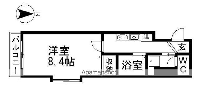 モナティス那古野(ワンルーム/3階)の間取り写真