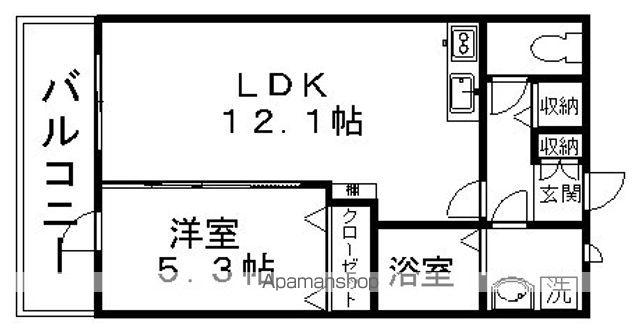 ドルチェⅡ(1LDK/2階)の間取り写真