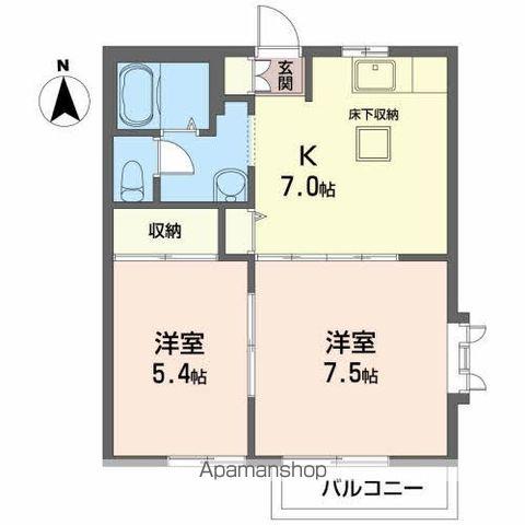 セフィラハイツ(2K/1階)の間取り写真