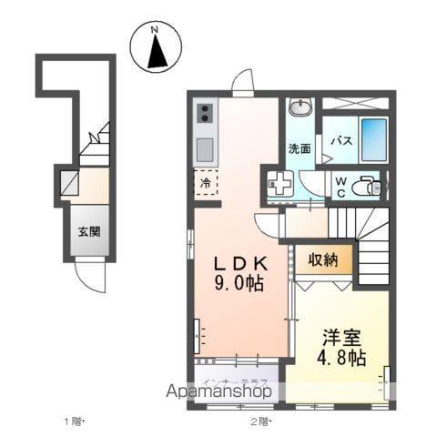 ルミナーレ(1LDK/2階)の間取り写真