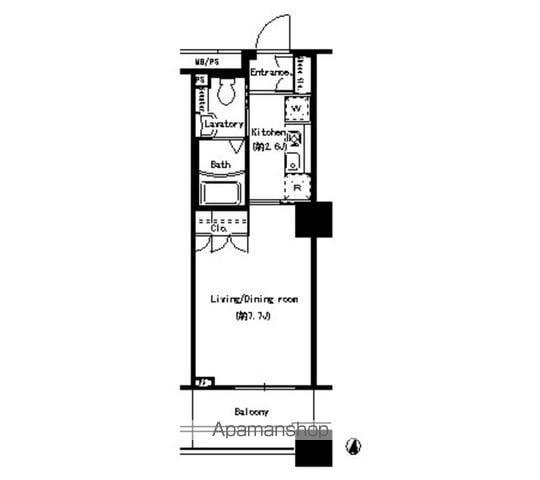 パークアクシス名駅南(1K/6階)の間取り写真