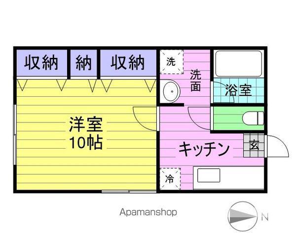 ハイツ寿(1K/1階)の間取り写真