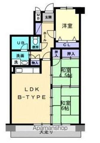 マイハウス屋島(3LDK/6階)の間取り写真