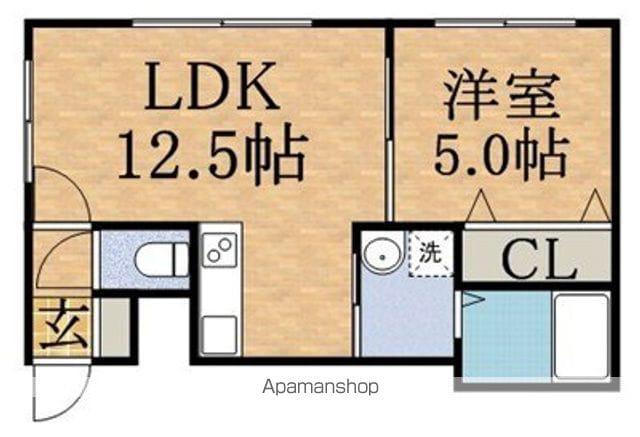 REPLUSⅡ(1LDK/1階)の間取り写真