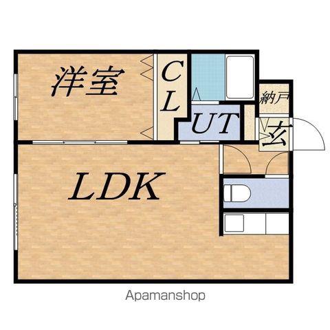 プレステージ知事公館(1LDK/1階)の間取り写真