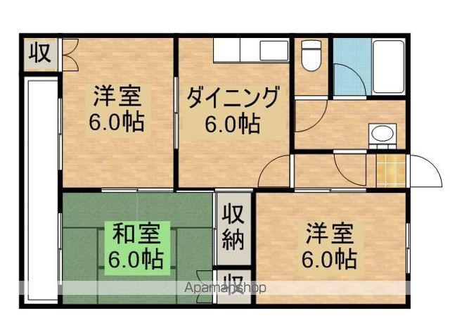サンシャイン寿(3DK/3階)の間取り写真